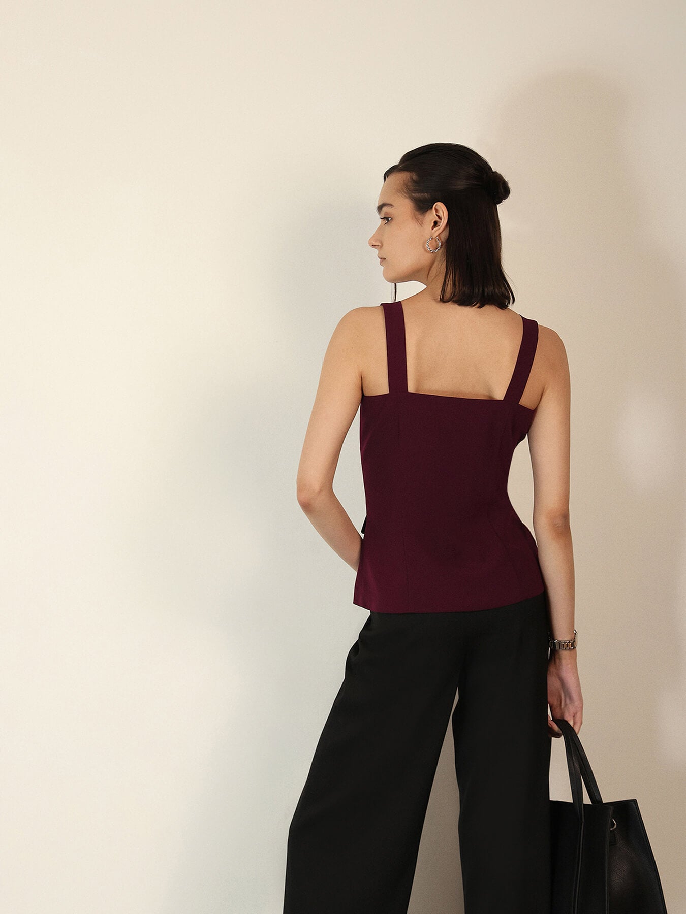 Waistcoat Top - Maroon