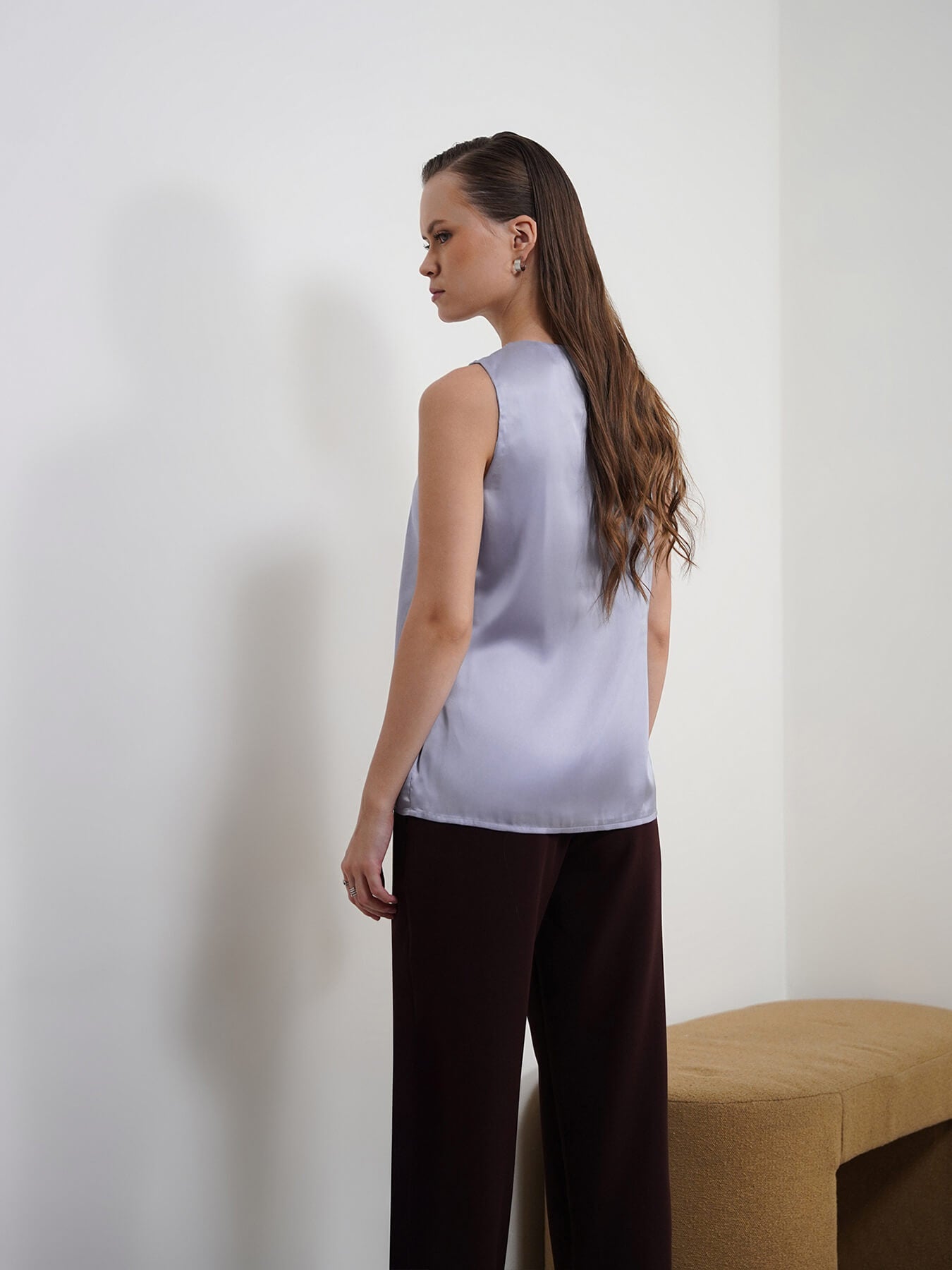 Round Neck Top - Powder Blue