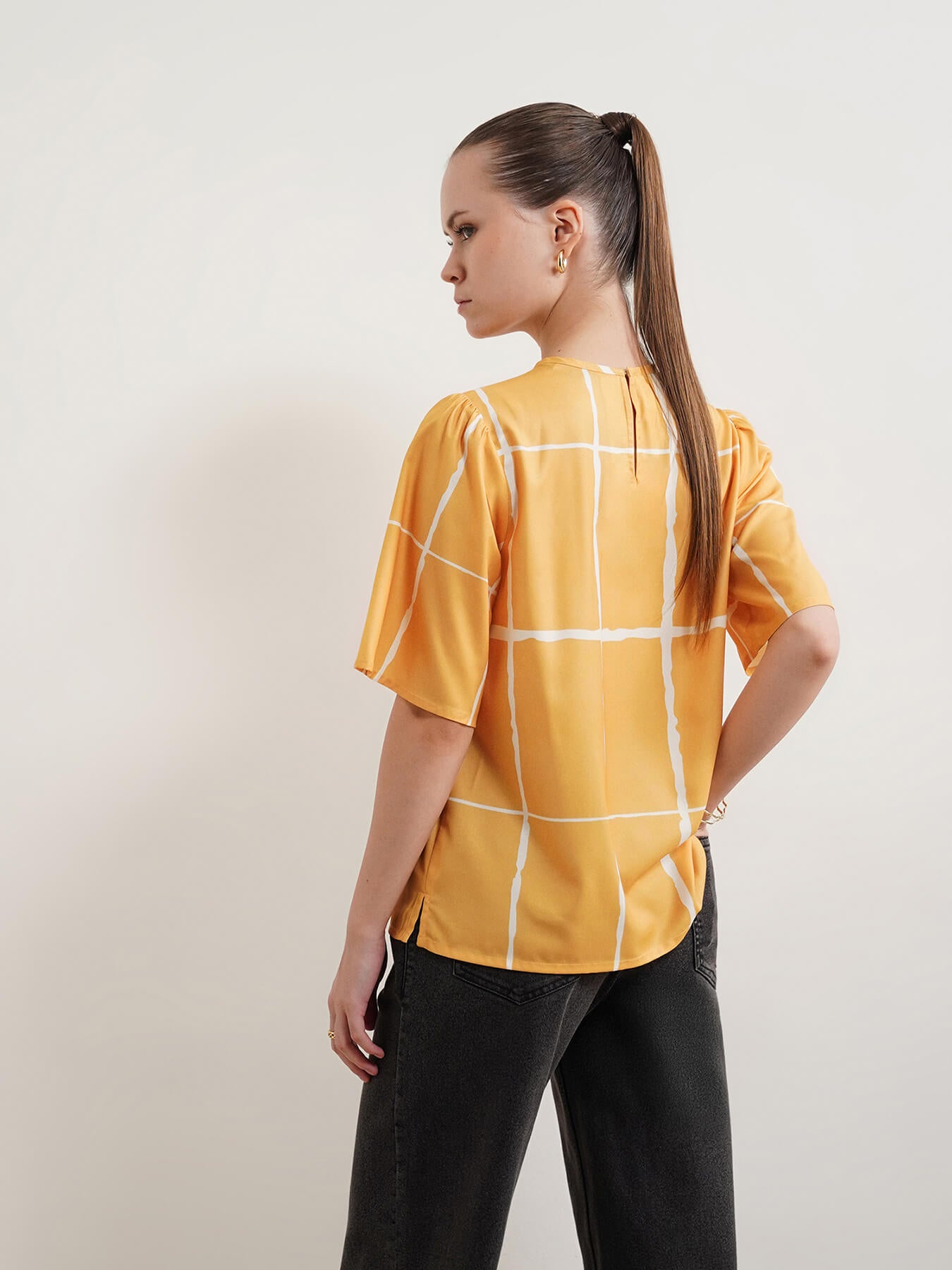 Checkered Top - Yellow