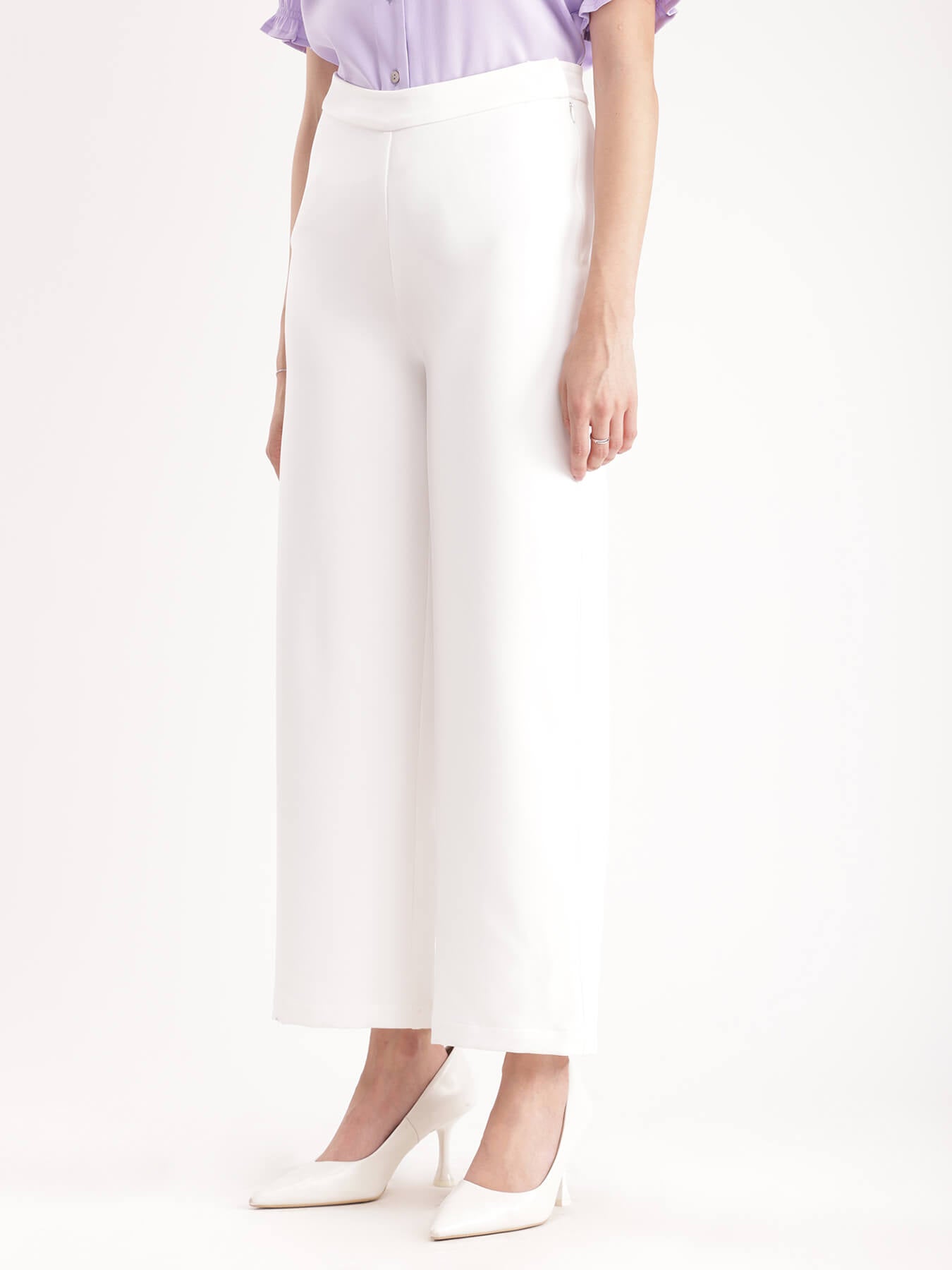 Wide Leg Pants - Off White