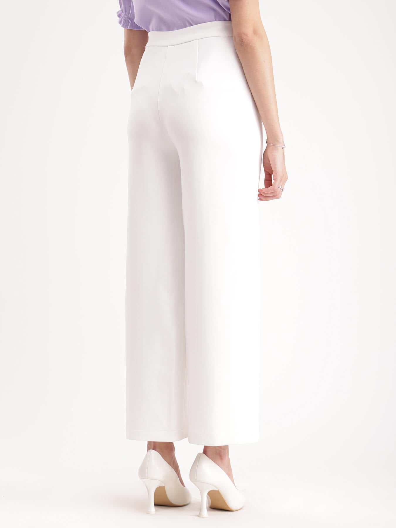 Wide Leg Pants - Off White