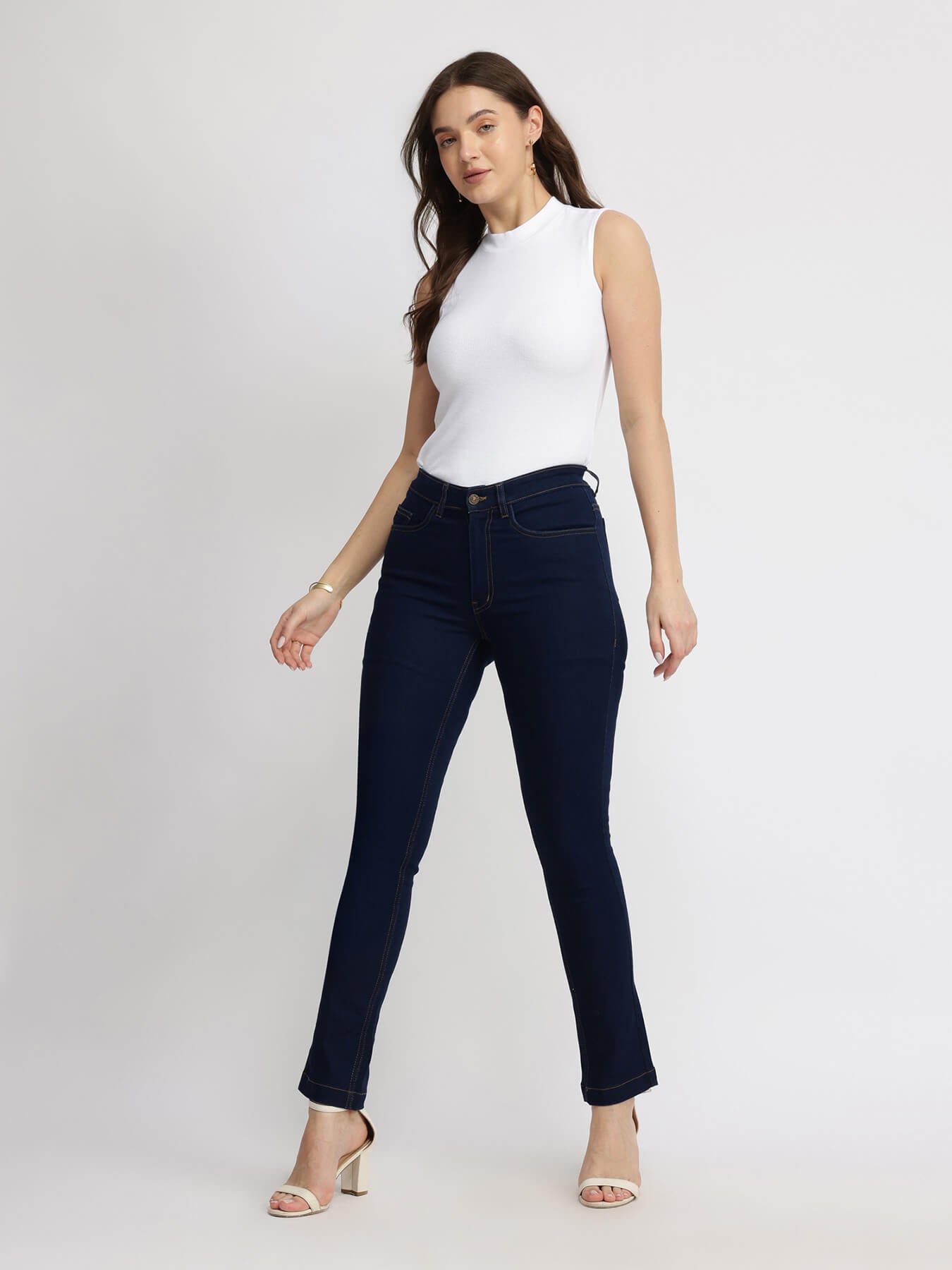 Straight Fit Jeans - Navy Blue