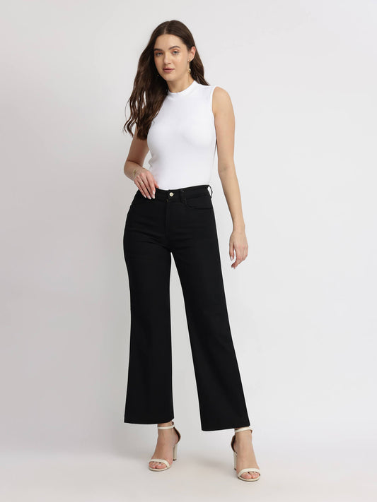 Wide Leg Jeans - Black