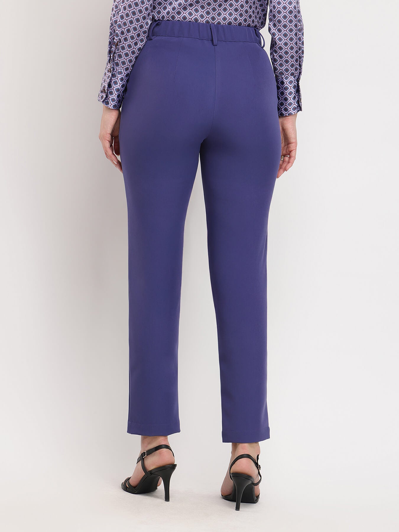 Straight Fit Trousers - Violet