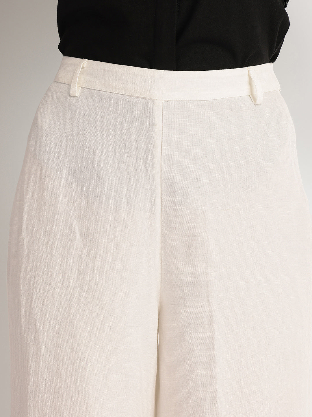 Linen Mid Rise Culottes - Off White