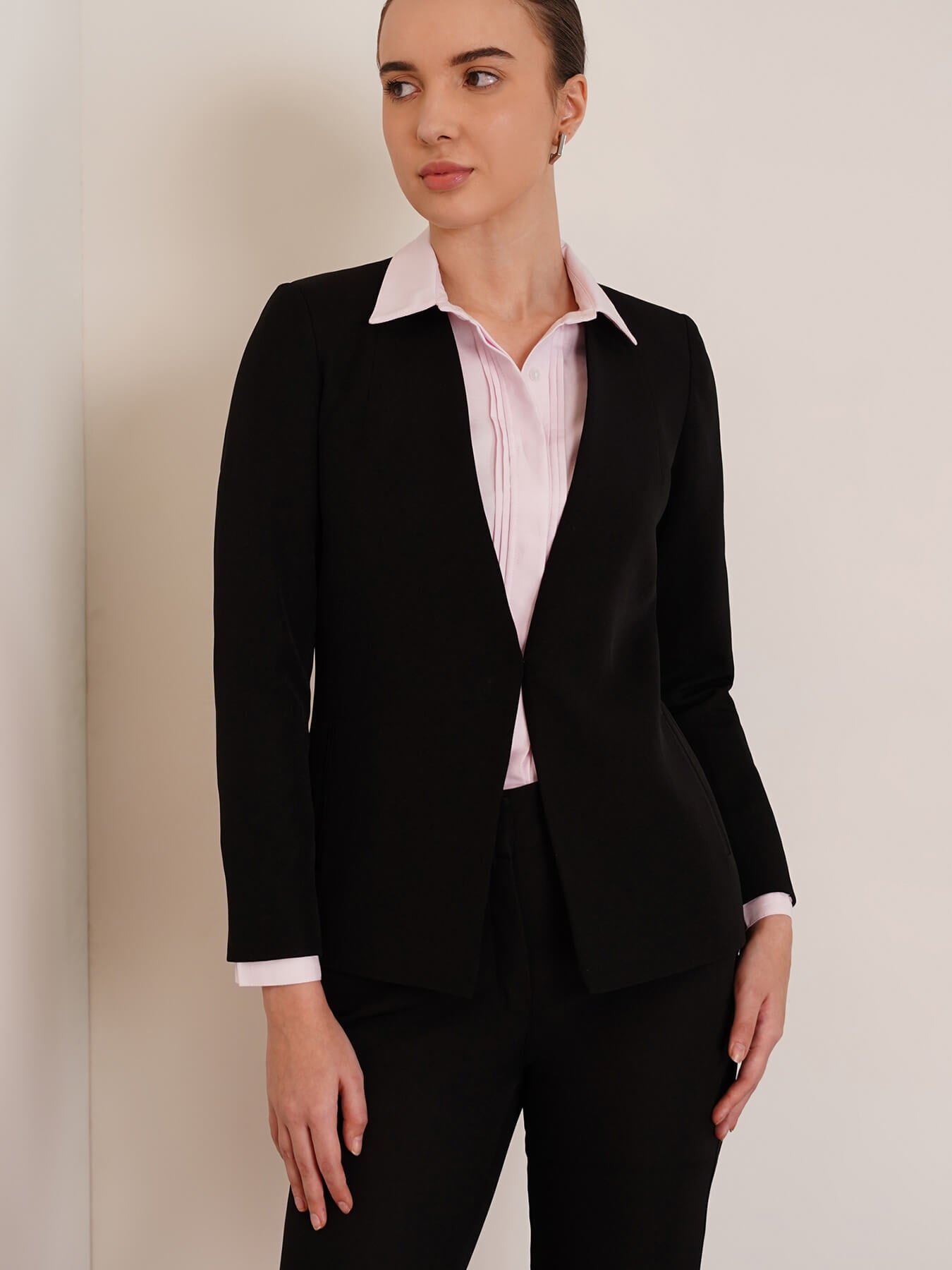 Solid Formal Jacket - Black