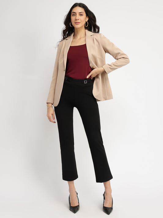 Single Breasted Blazer - Beige
