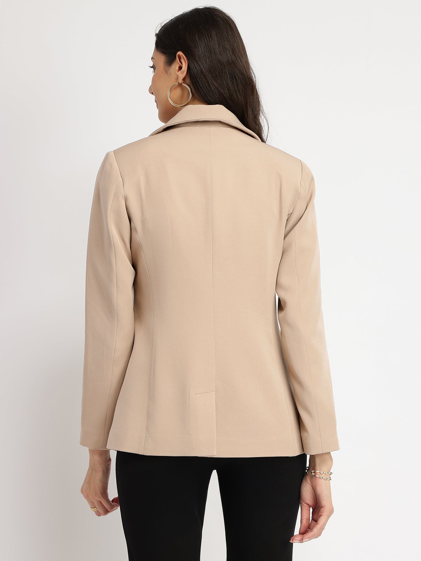 Single Breasted Blazer - Beige