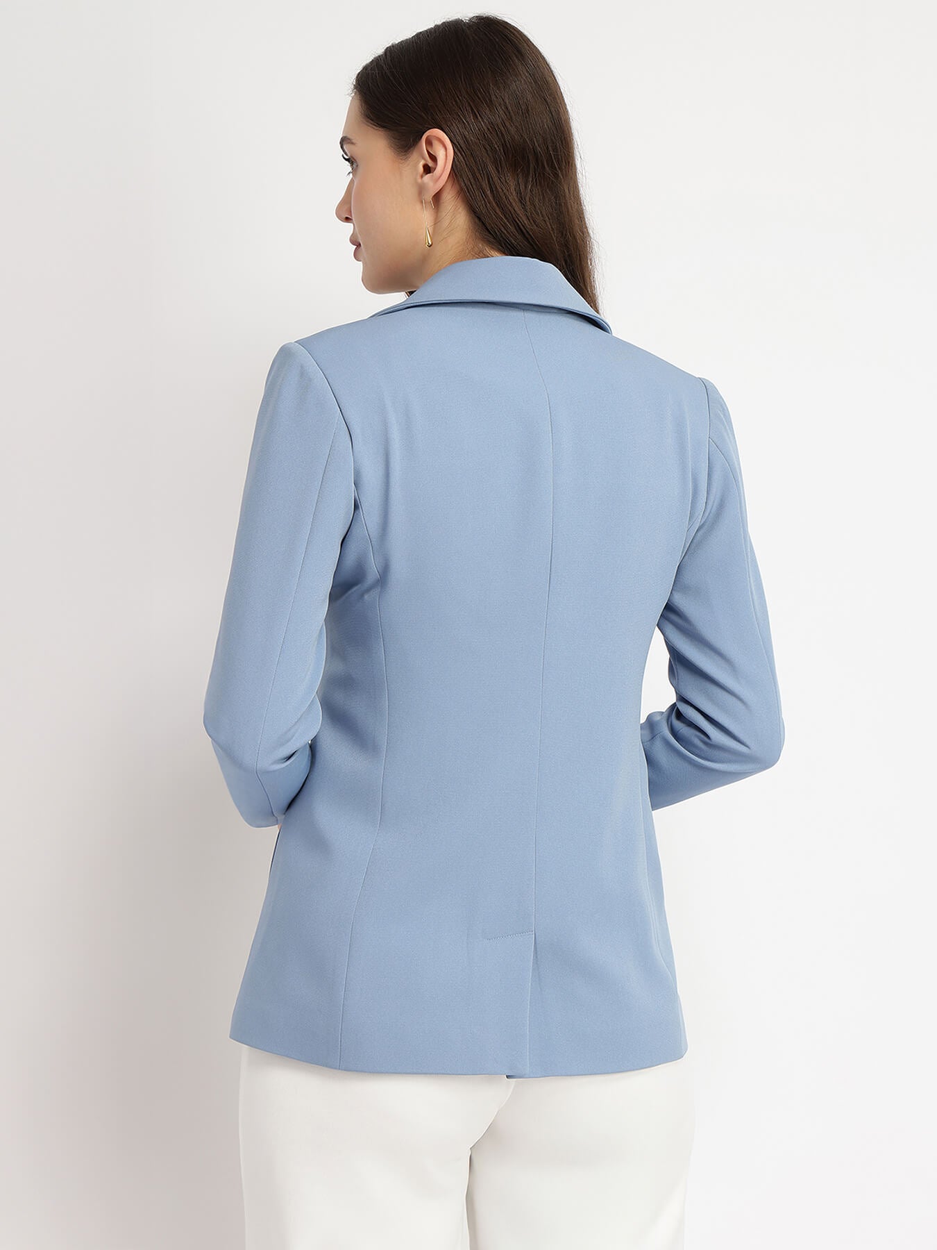 Single Breasted Blazer - Sky Blue