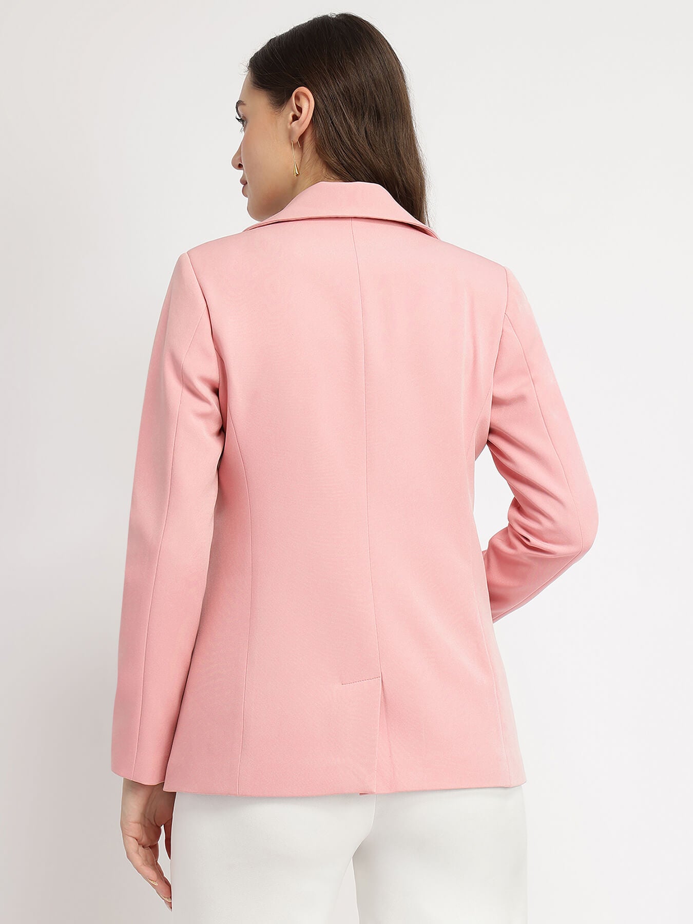 Single Breasted Blazer - Light Pink