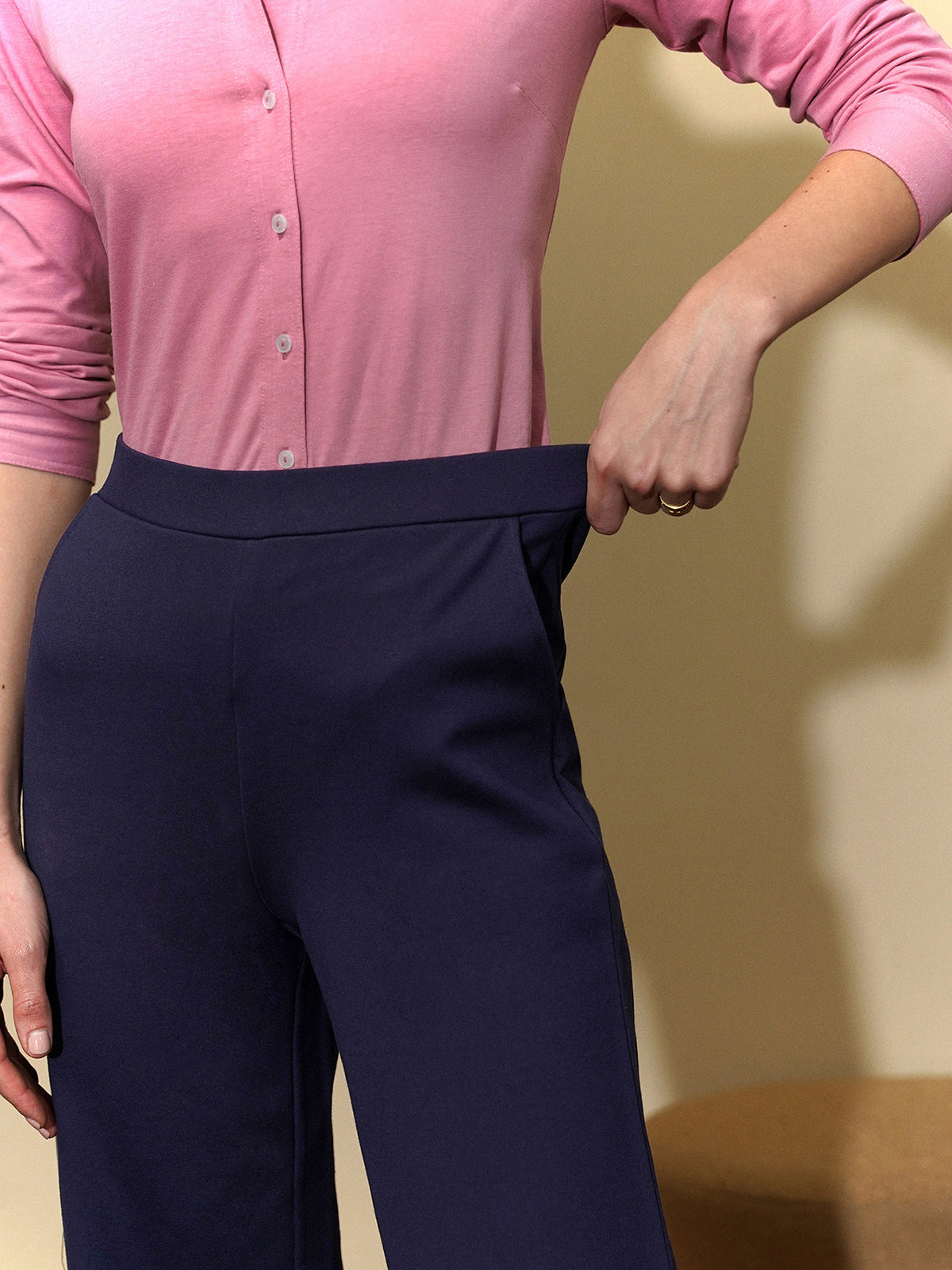 LivIn Wide Leg Pants - Navy