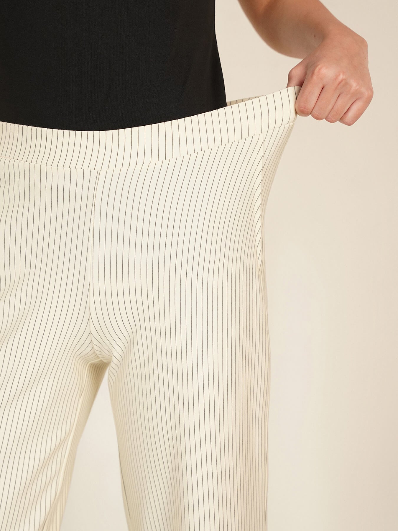LivIn Striped Wide Leg Pants - Off White