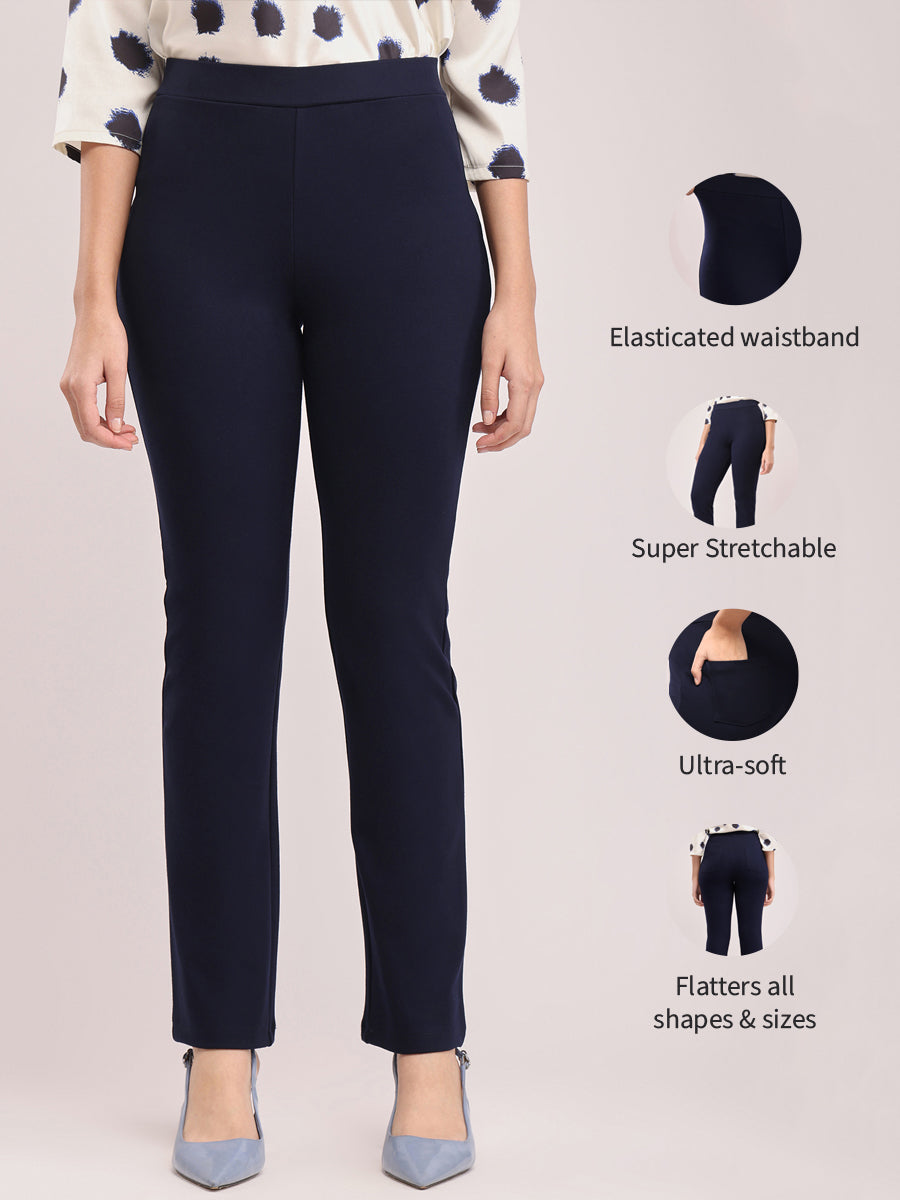 LivIn Bootcut Pants - Navy