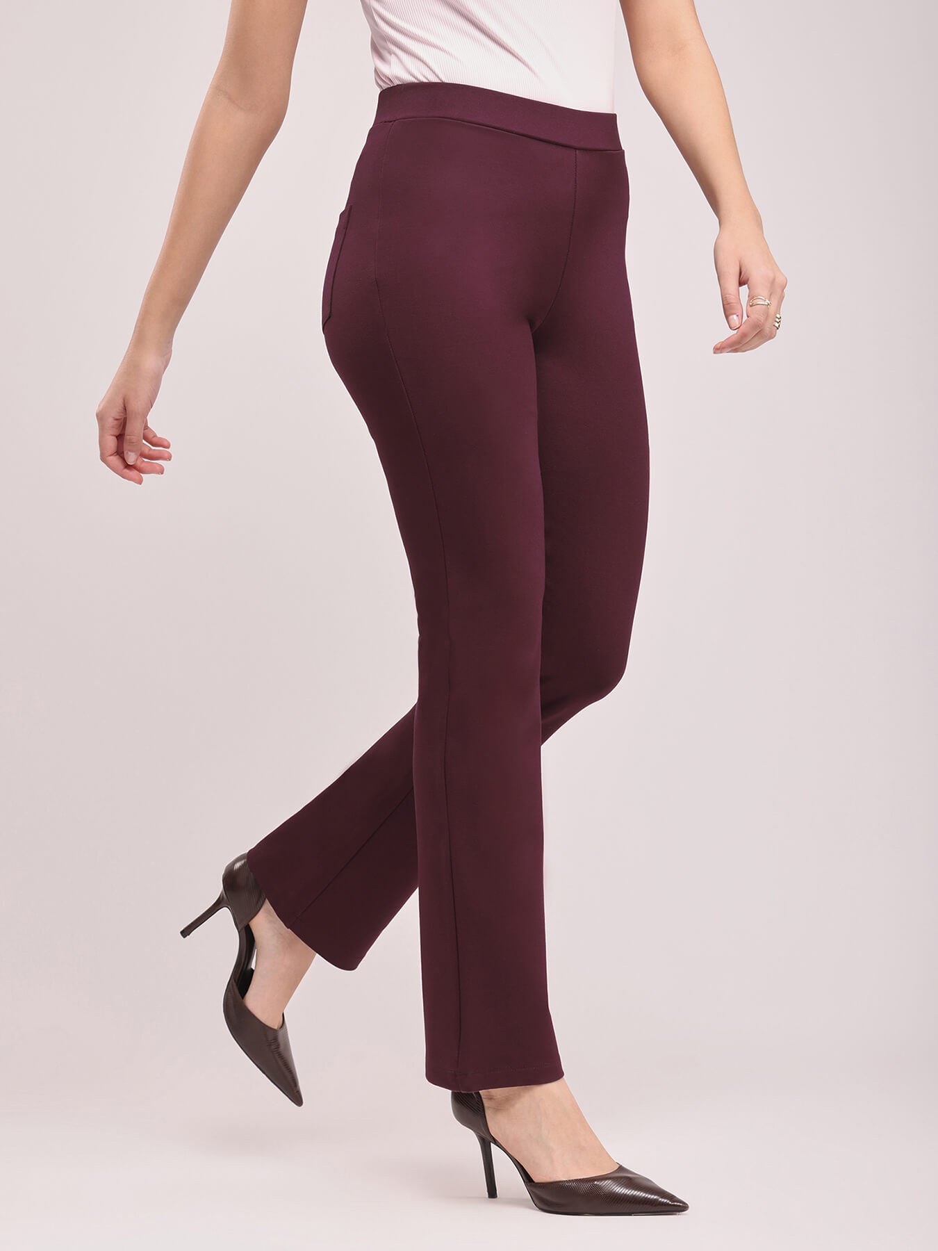 LivIn Bootcut Pants - Wine