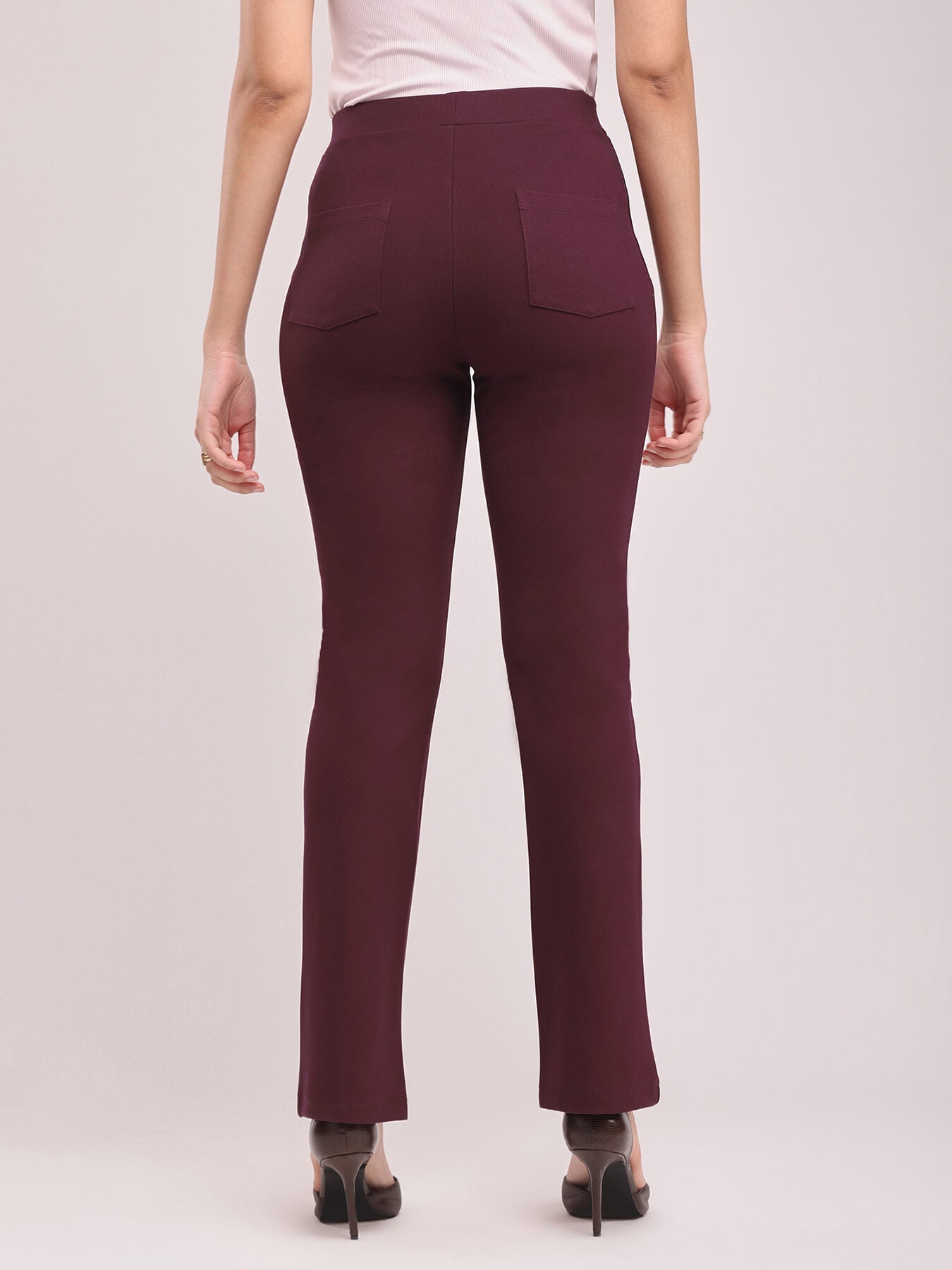 LivIn Bootcut Pants - Wine