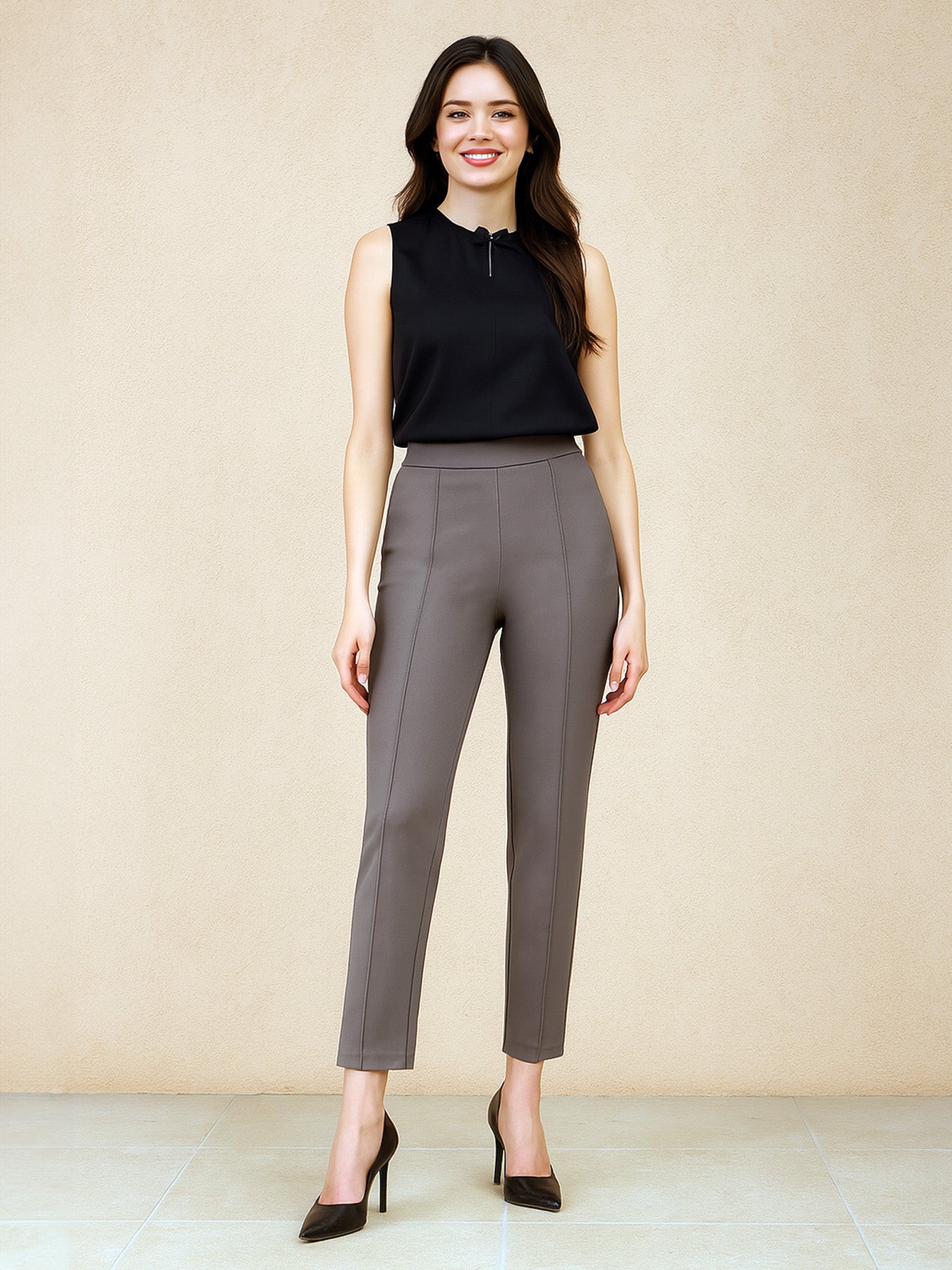 LivIn Straight Fit Pants - Brown