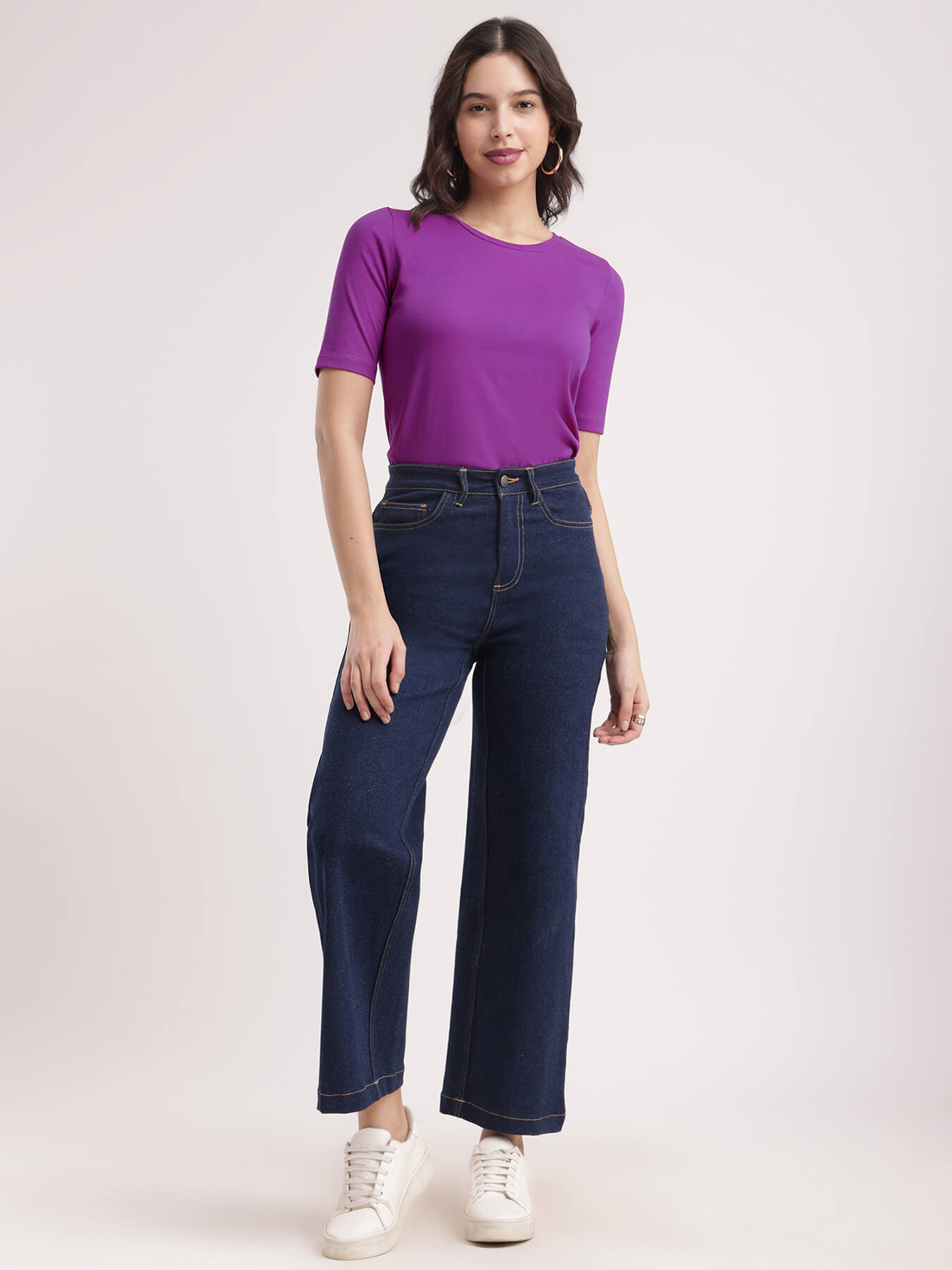 LivSoft Cotton Gather Detail Top - Purple