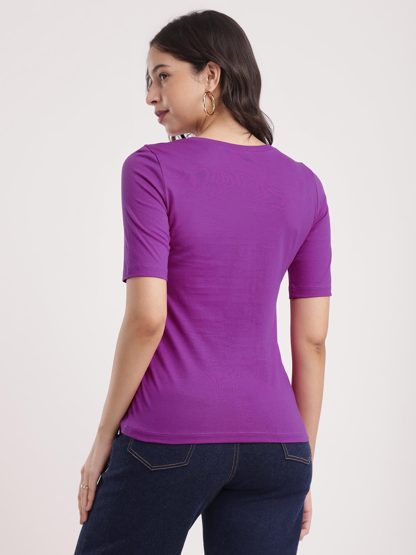 LivSoft Cotton Gather Detail Top - Purple