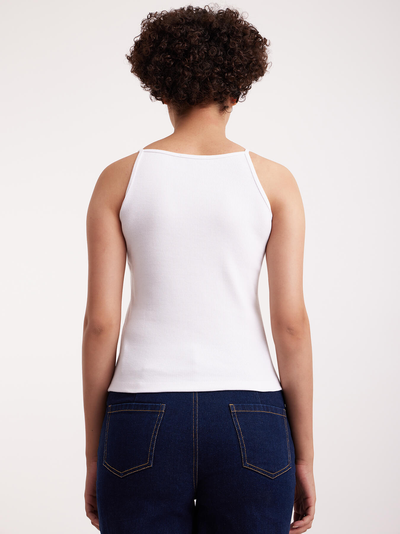 Stretchable Halter Neck LivIn Camisole - White