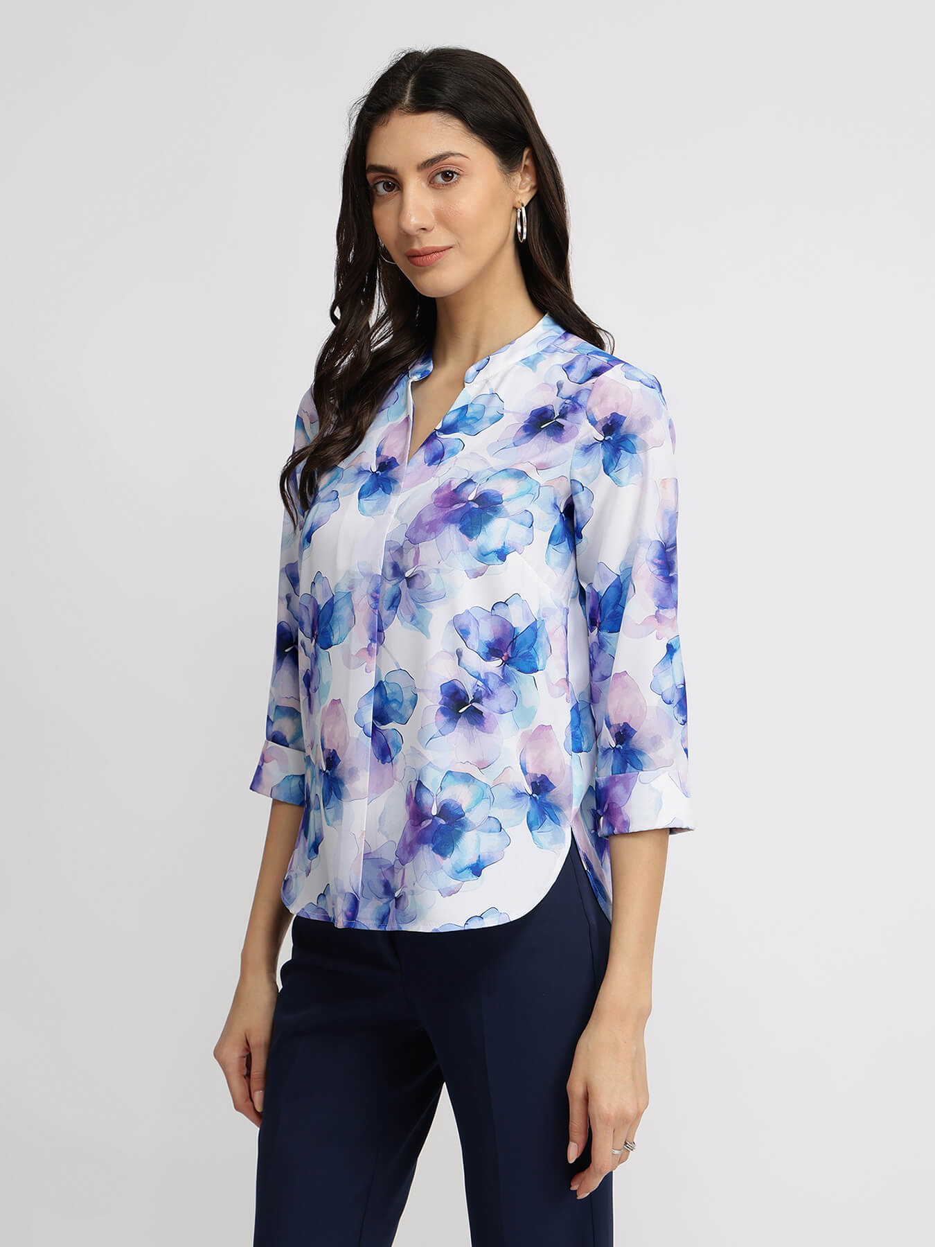 Floral Top - Blue