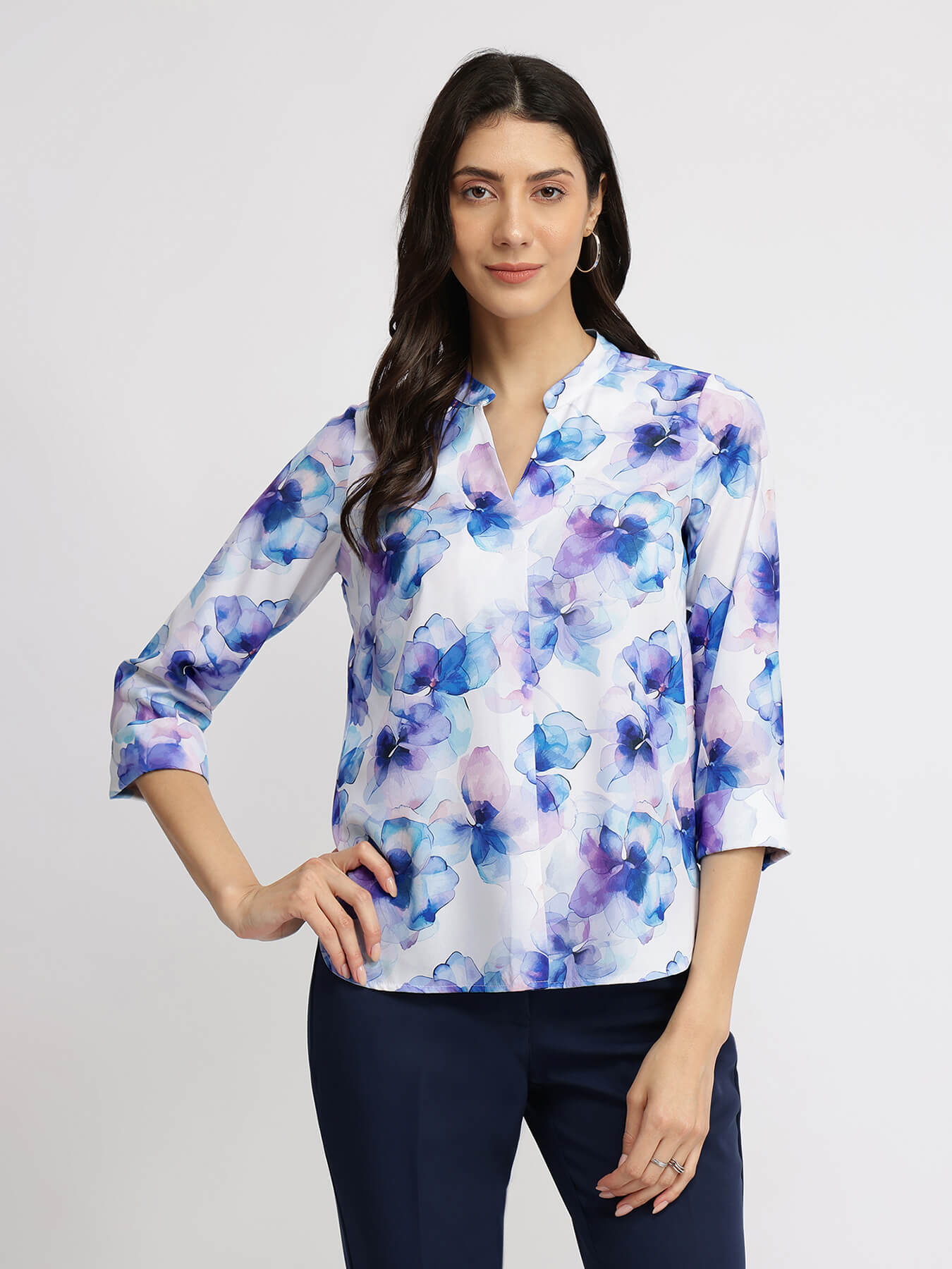 Floral Top - Blue