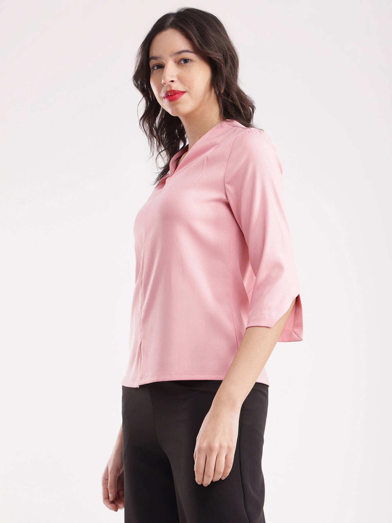 Pleat Detail Top - Dusty Pink