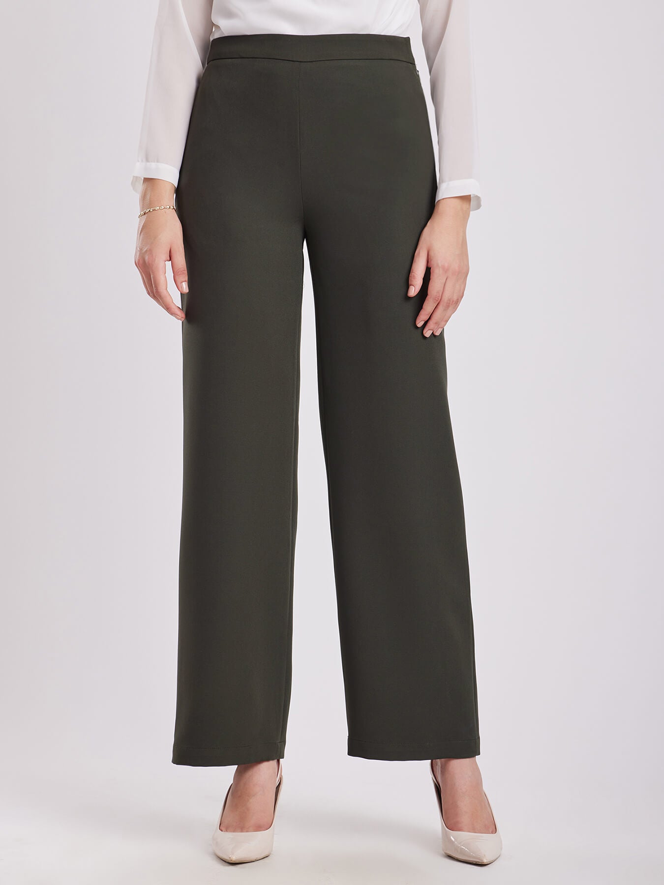 Wide Leg Pants - Olive