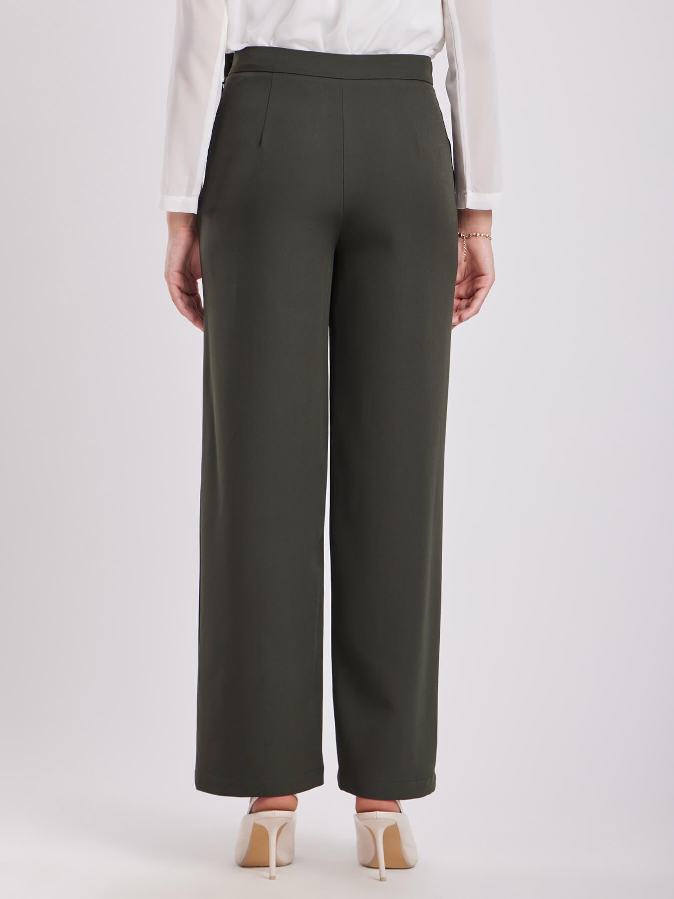 Wide Leg Pants - Olive