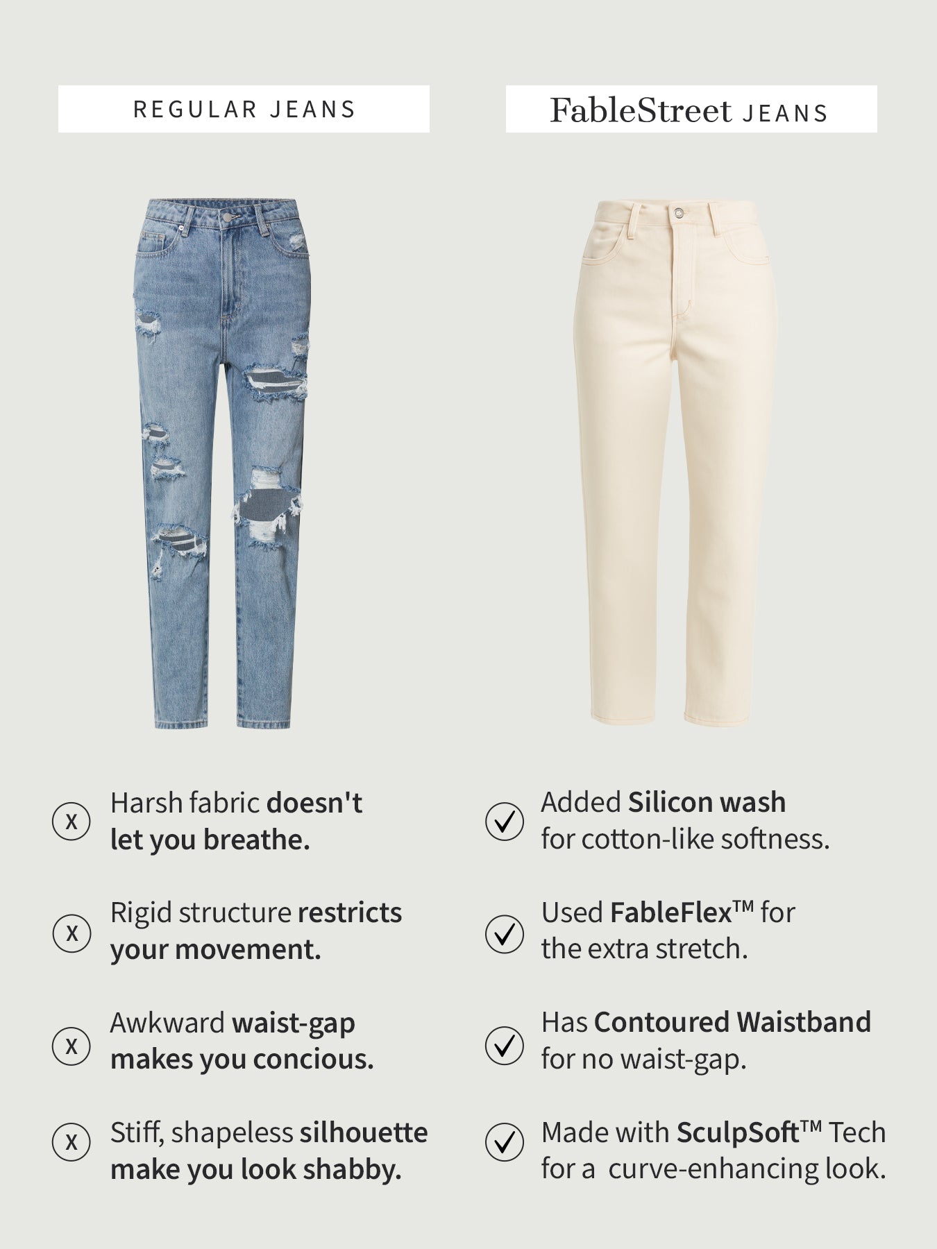 Straight Fit Jeans - White