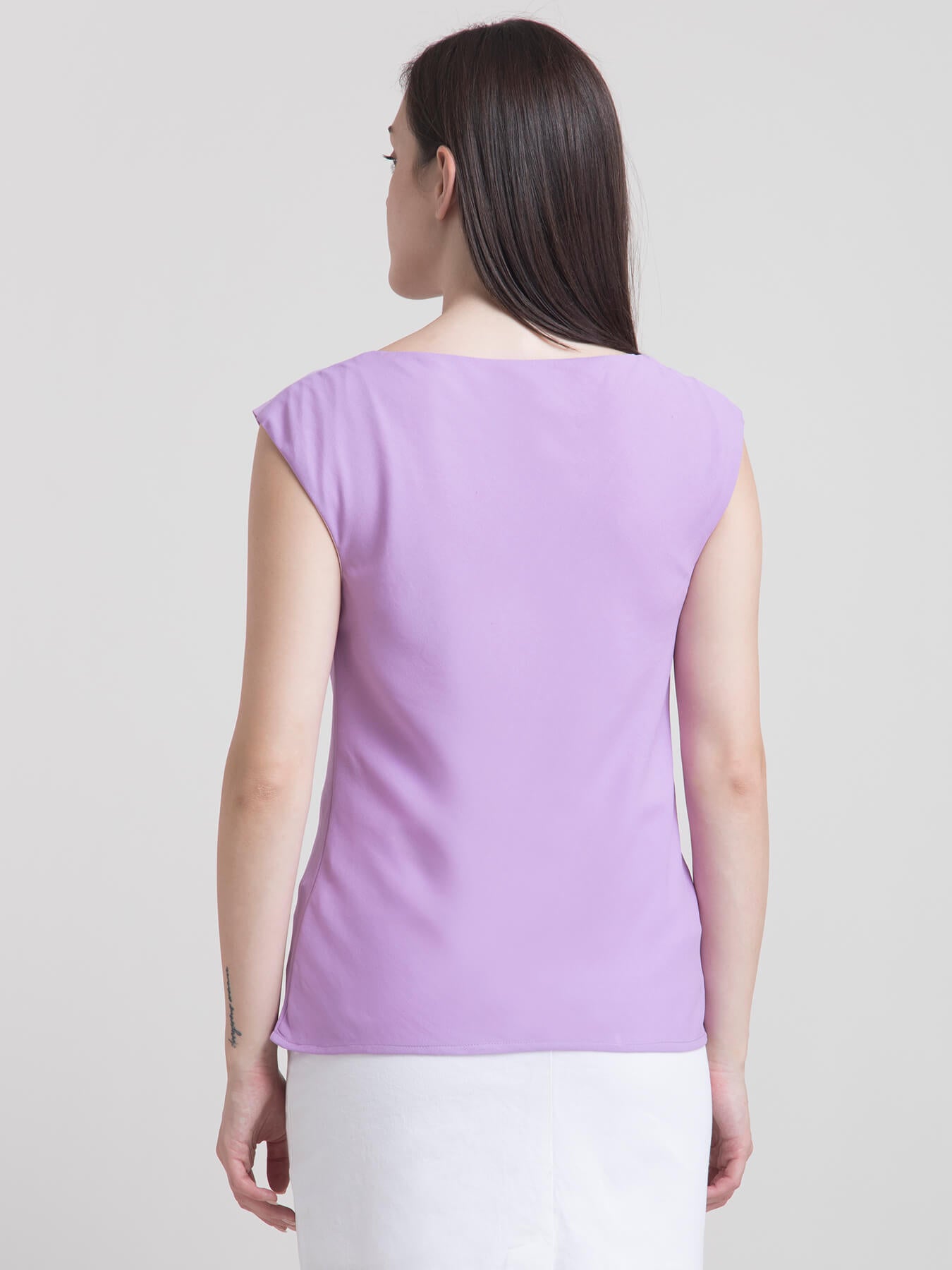 Cowl Neck Top - Lilac