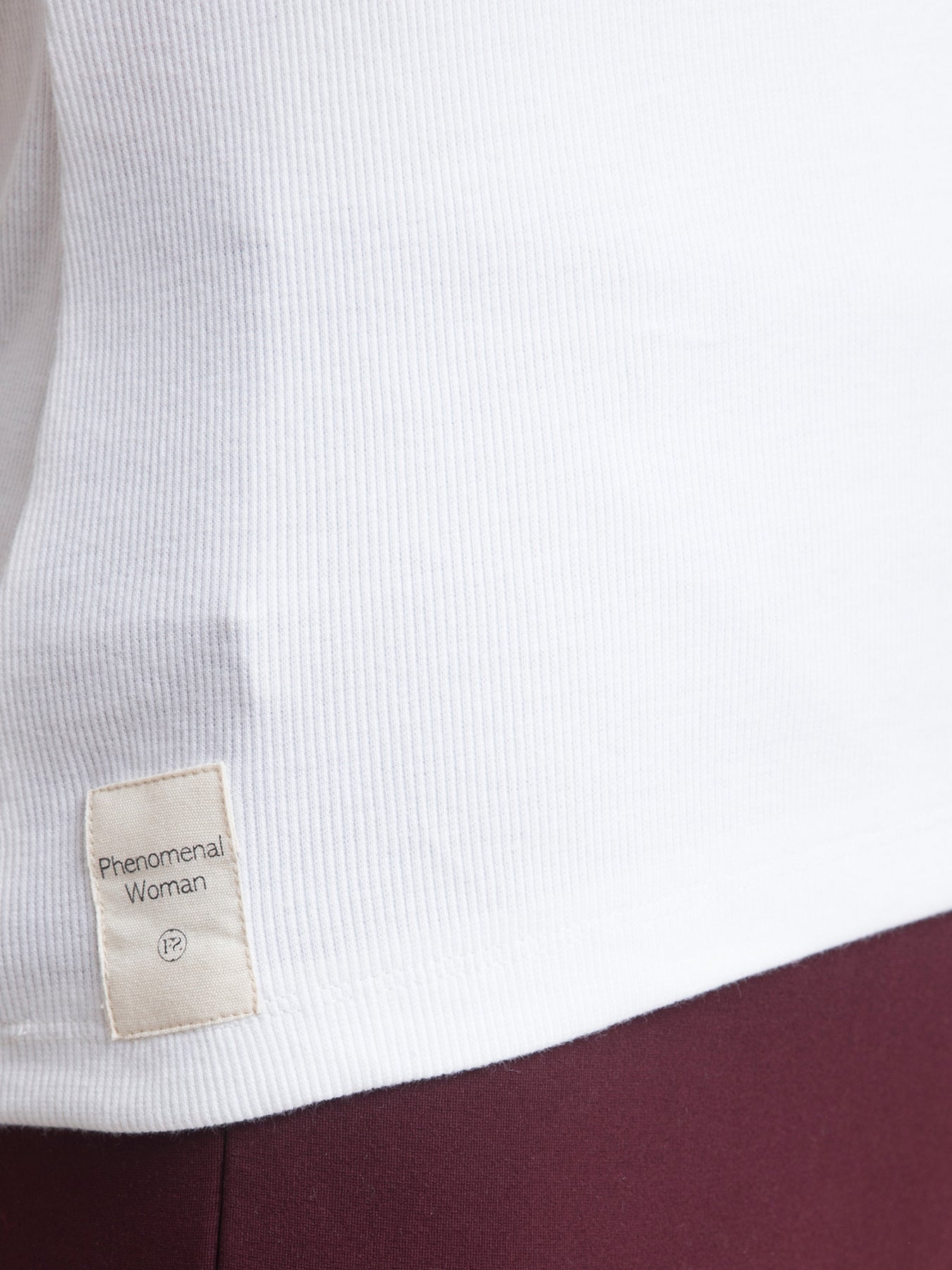 Stretchable V Neck LivIn T Shirt - White