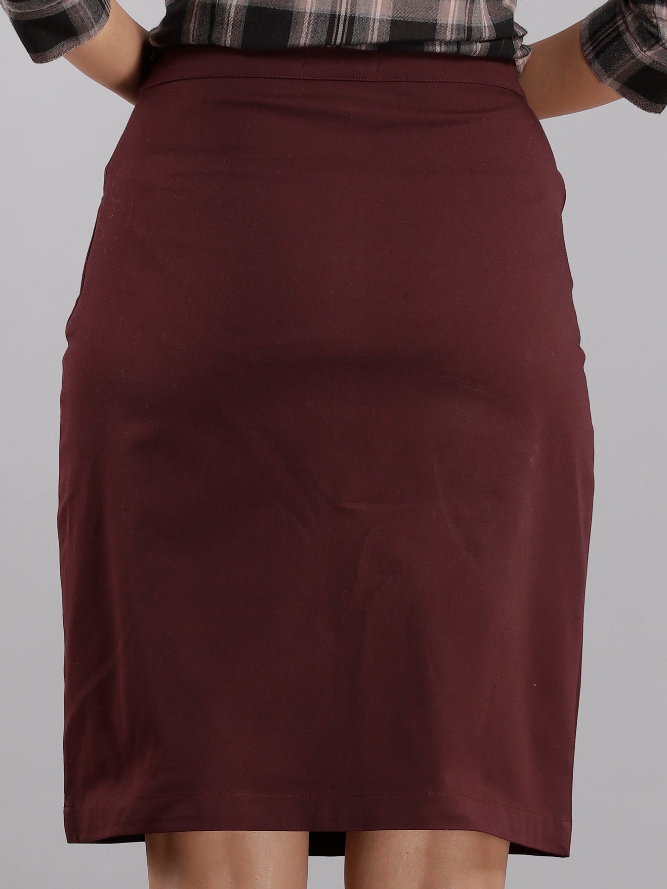 A Line Skirt - Maroon| Formal Skirts