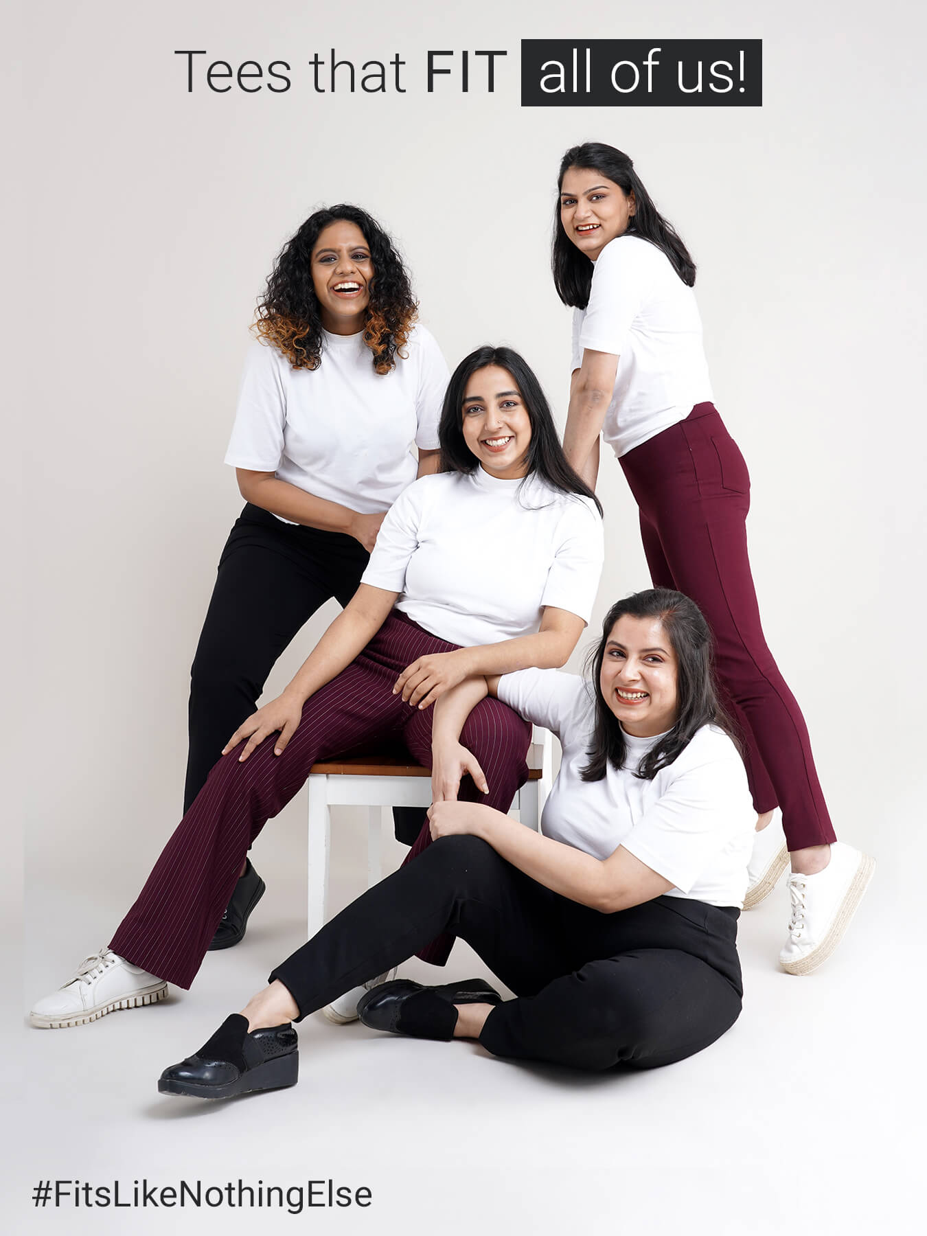4 Way Stretch Collared LivIn T-shirt - Maroon