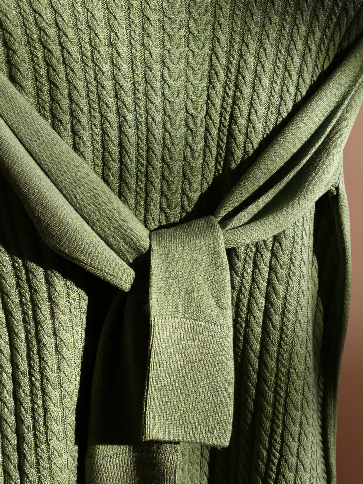 LivSoft Cable Knit Sweater - Light Olive