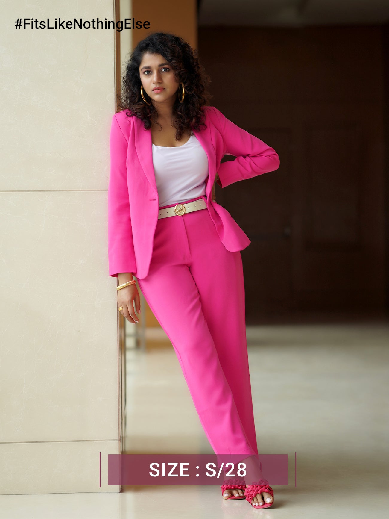 Single Breasted Blazer - Fuchsia