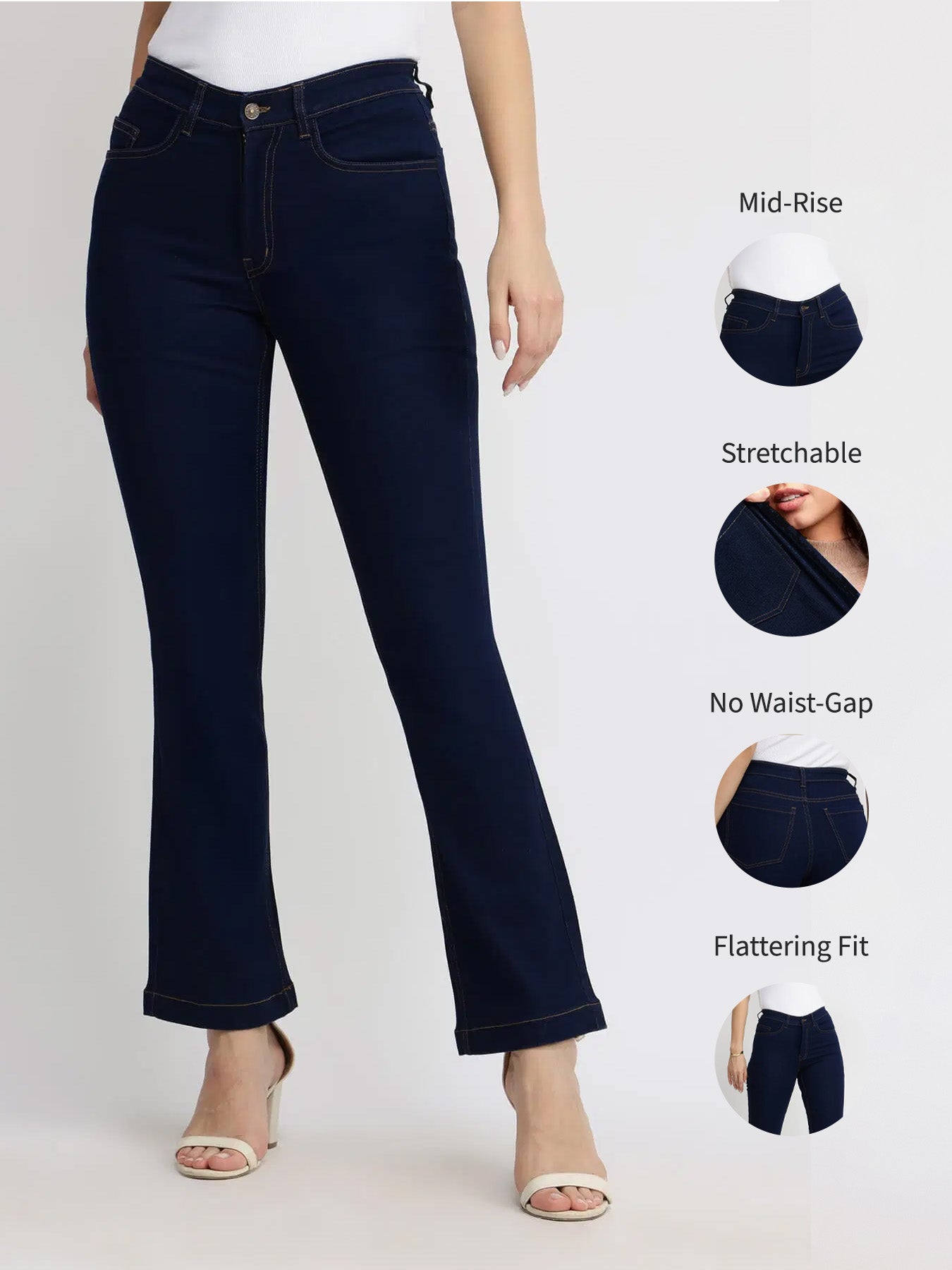 Bootcut Jeans - Navy Blue