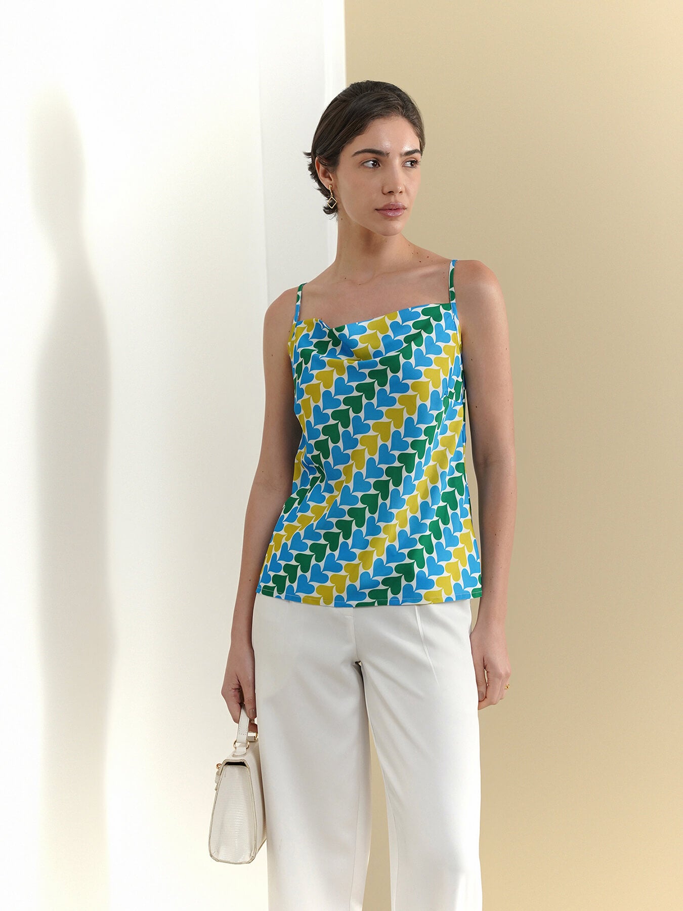 Cowl Neck Top - Blue