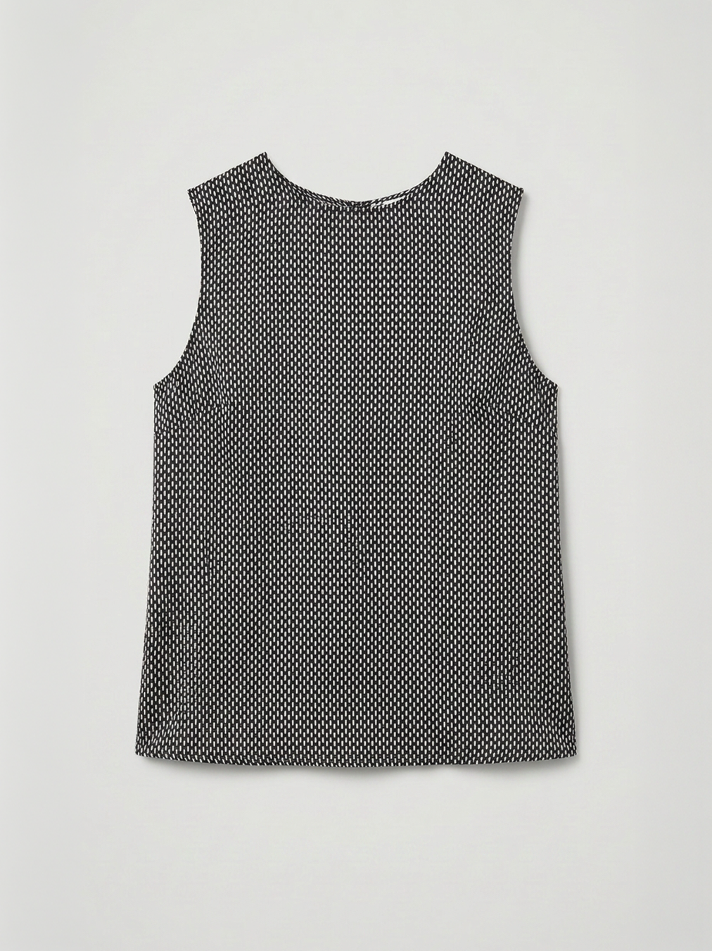 Satin Retro Print Camisole - Black & White