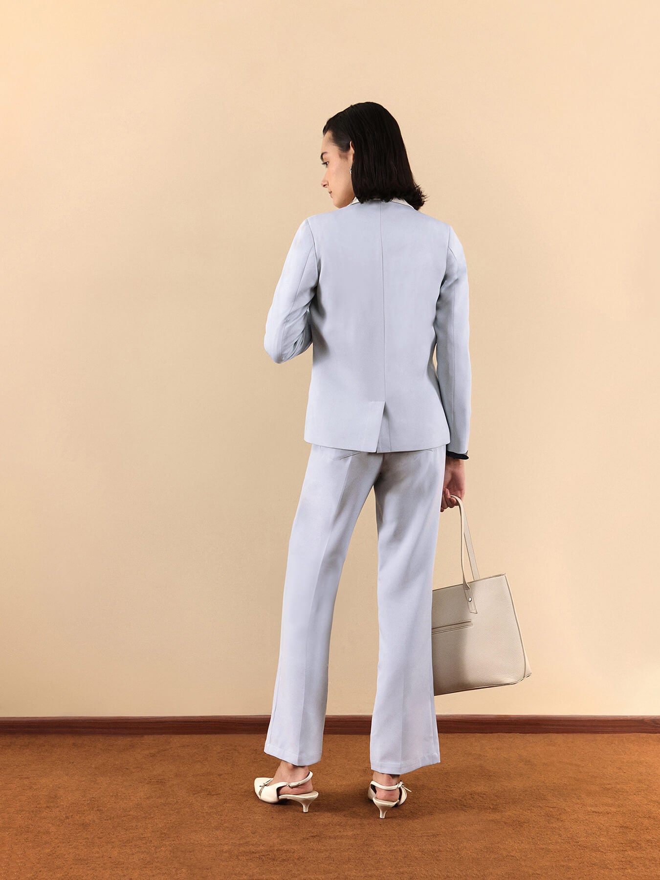 Open Front Blazer And Trouser Co-ord - Blue