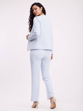 Open Front Blazer And Trouser Co-ord - Blue