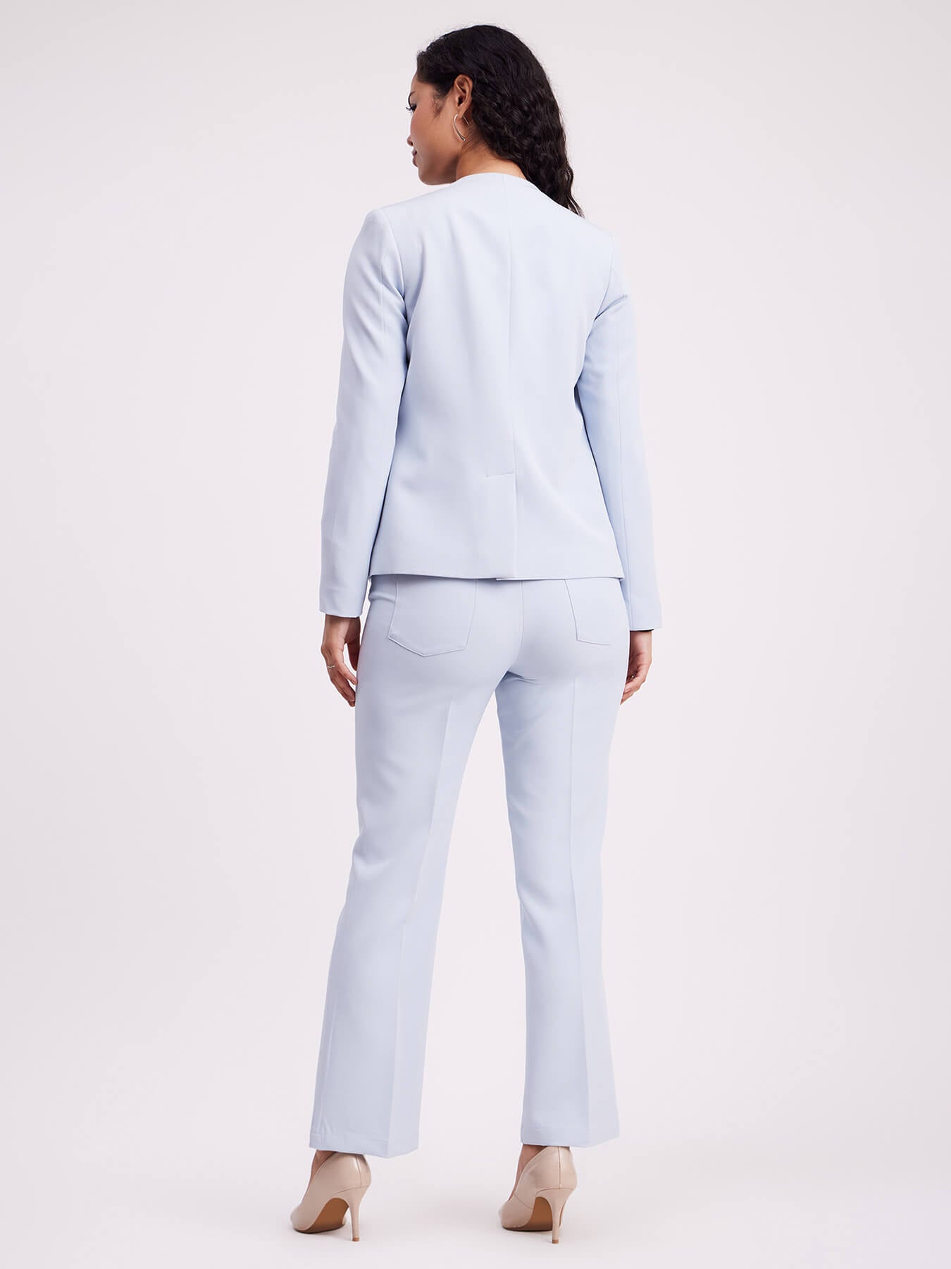 Open Front Blazer And Trouser Co-ord - Blue