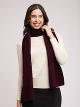 Textured Wool Muffler - Wine