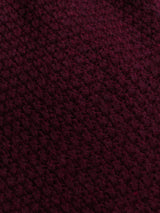 Textured Wool Muffler - Wine