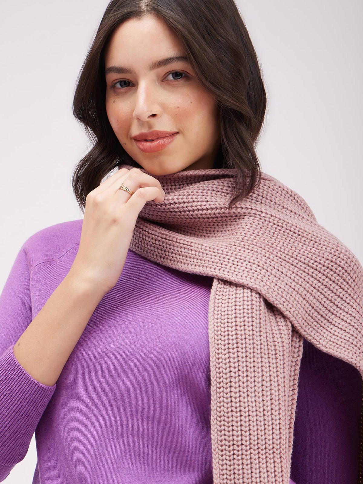 LivSoft Knitted Muffler - Dusty Pink