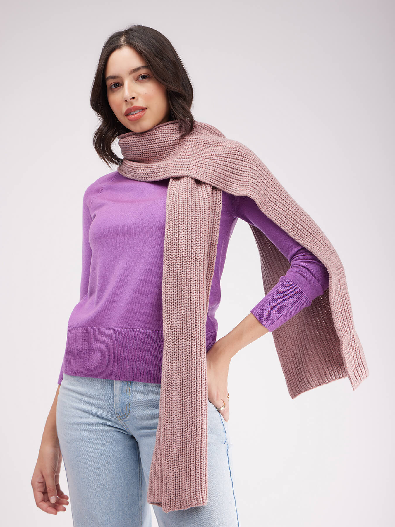 LivSoft Knitted Muffler - Dusty Pink