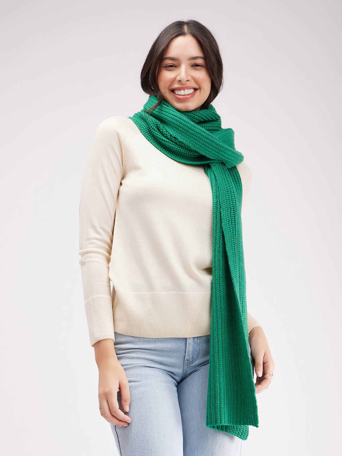 LivSoft Knitted Muffler - Bottega Green