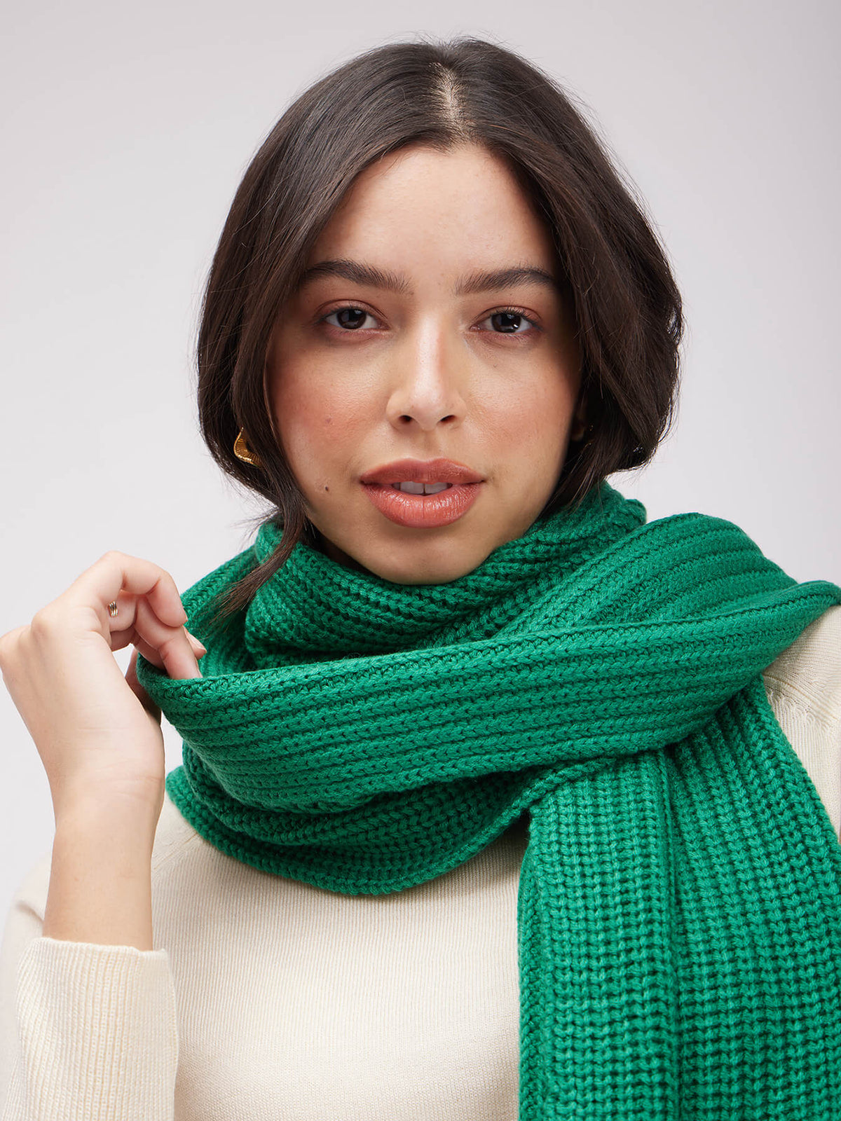 LivSoft Knitted Muffler - Bottega Green