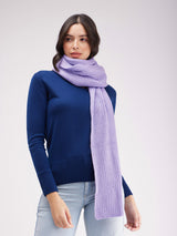 Textured Knit Muffler- Lilac