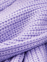 Textured Knit Muffler- Lilac