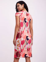 Floral Print Shift Dress - Multicolour